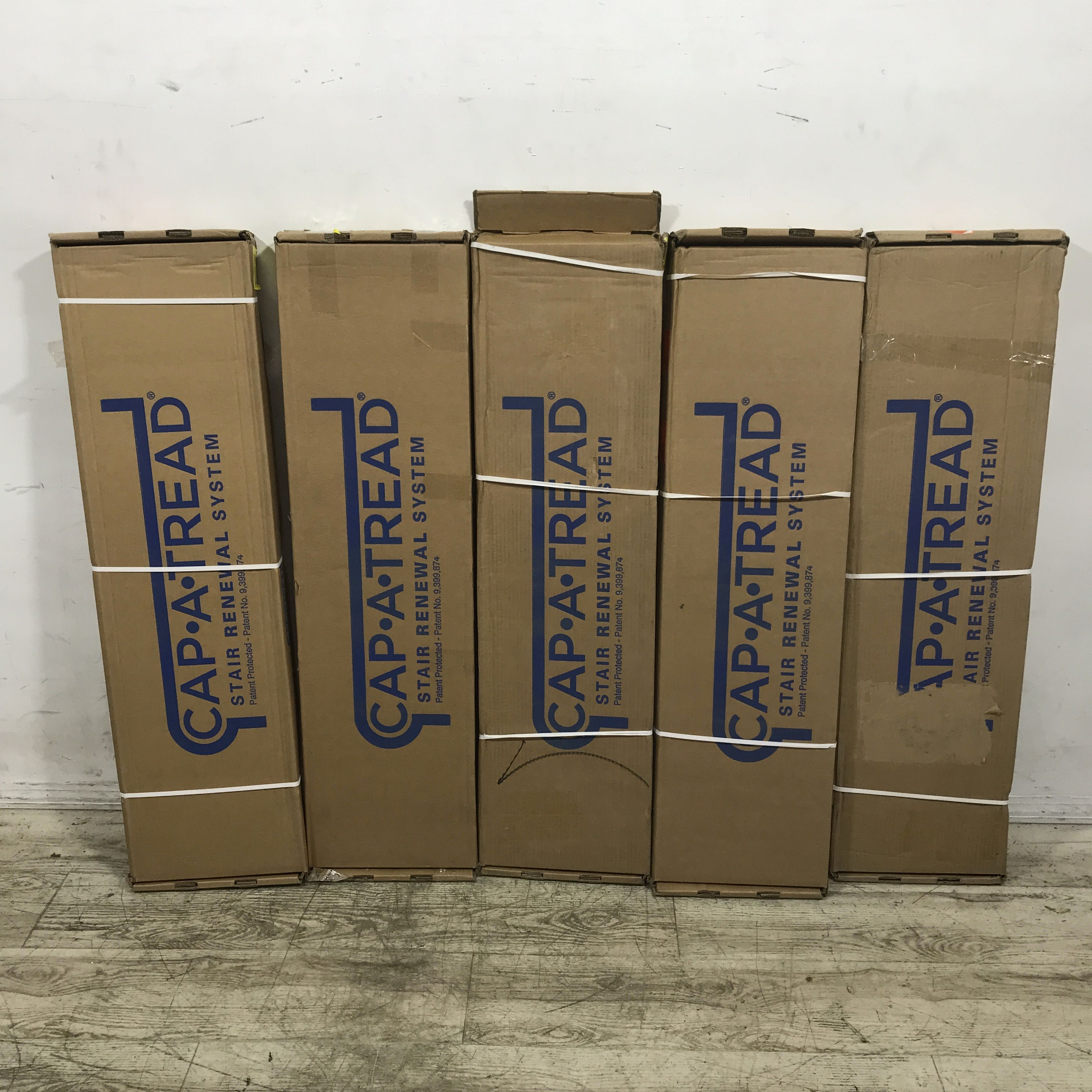 10x Cap A Tread Haley Oak Laminate Stair Tread and Riser Kits