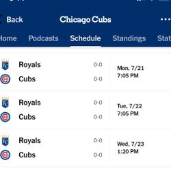 Cubs vs Royals - July 21-23