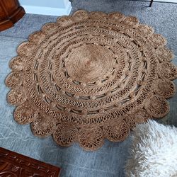 Natural Round Jute Rug 6'