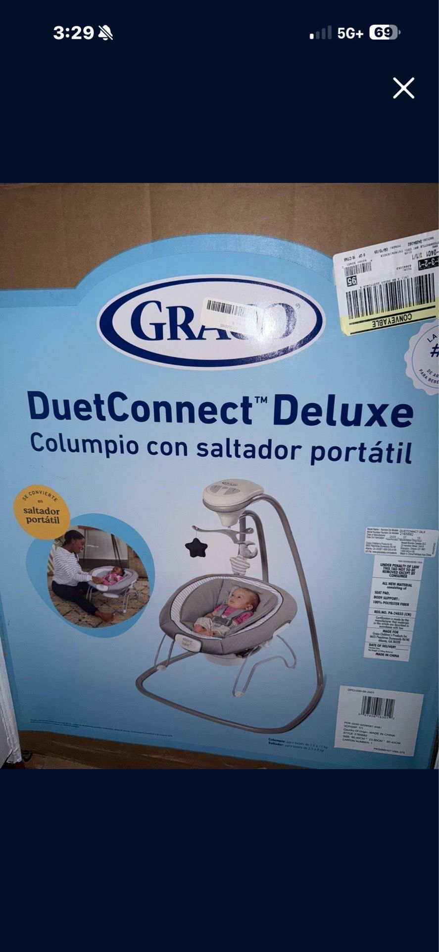 Baby swing turns into chair