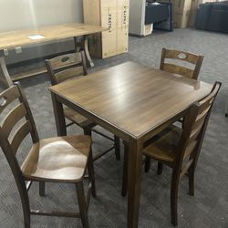 Dark Oak Counter Table Set 