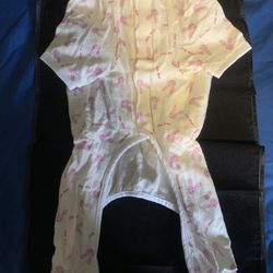 White With Pink Designs For Dogs Size Medium 