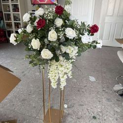 High Vases - Gold Centerpieces 