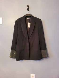 SLA The Label, Diamond Cuff Blazer Black, Size XS