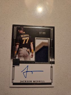 Jackson Merrill 2024 Panini Impeccable Autograph Patch EPJ-JM SP 57/99
