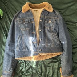 fur jean jacket