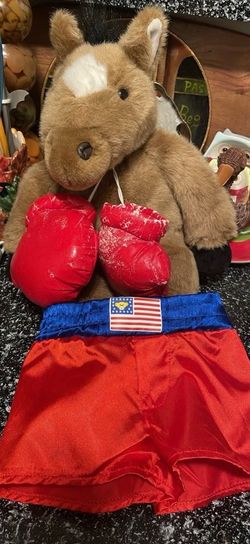 Vintage Floppy Horse Stuffed Animal with Accessories