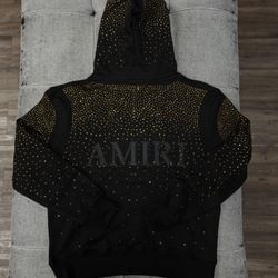 Amiri Embellished Black Hoodie 