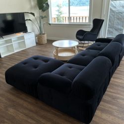 3 Seater Couch + Ottoman + Matching Rocking Chair 