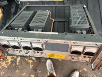 Lambda Electronics LRA-6 rack adapter chassis, designed to house and power multiple modular DC power supplies in a standard 19-inch equipment rack