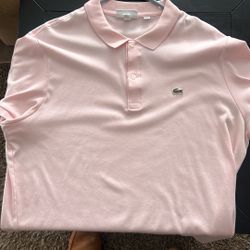 Pink Lacoste Men Shirt