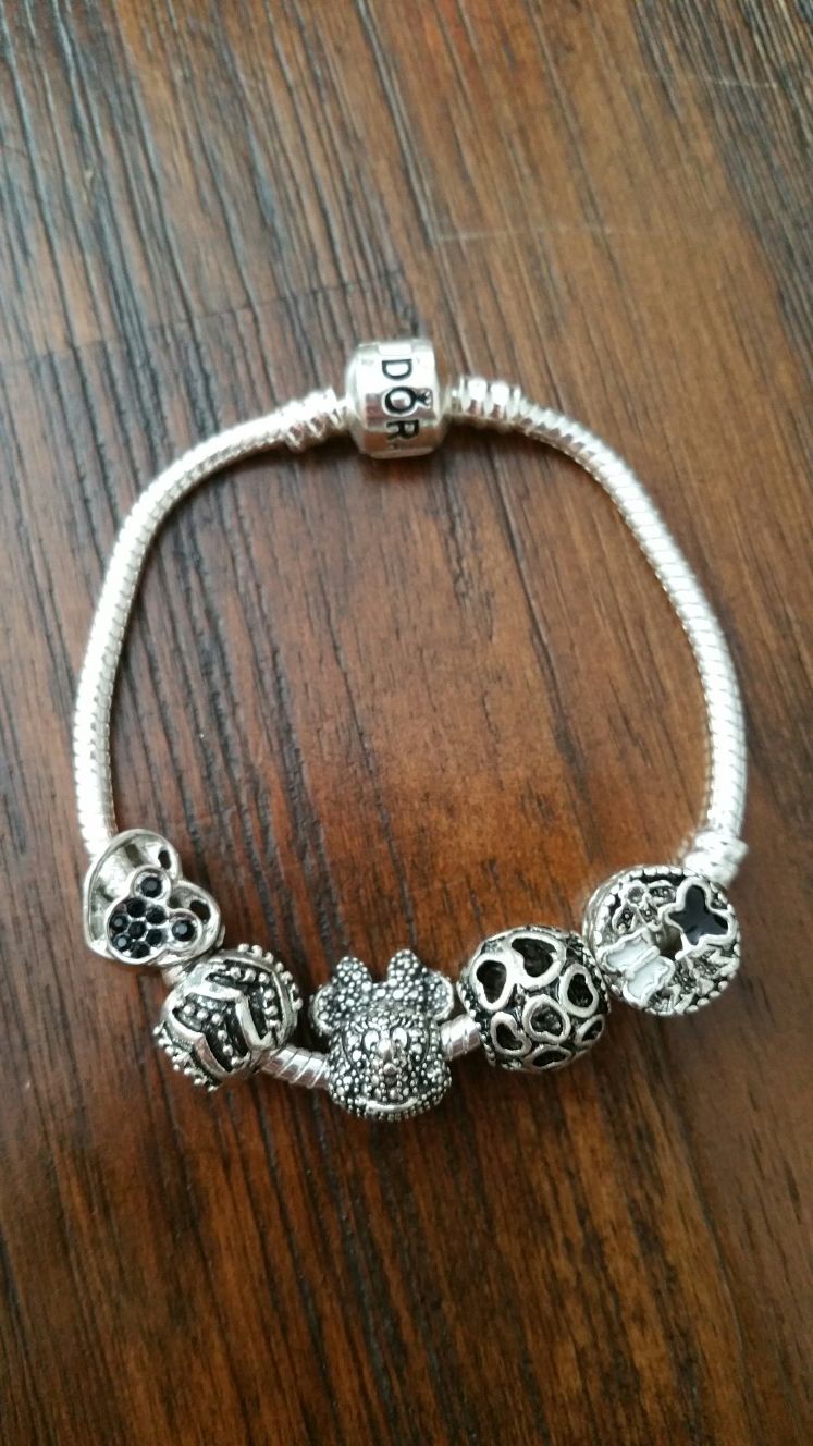 Bracelet with silver charms