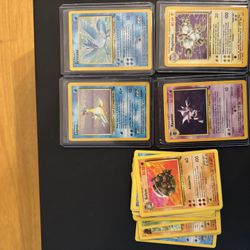 Fossil lot Vintage Pokemon Including 4 Holos