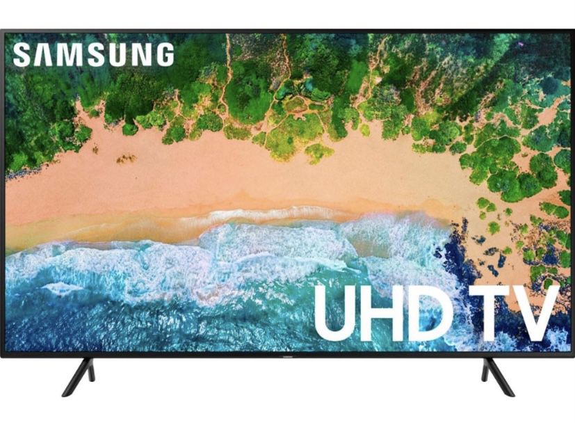 4 months old >> Samsung 58” Class LED 6 Series 2160 p - Smart 4K UHD TV and HDR + Standard Remote + Stand + Owner Manual