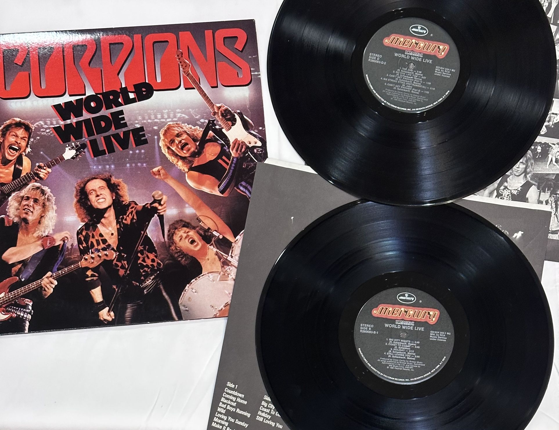 Scorpions Vinyl World Wide Live 1985 Vintage Record Album