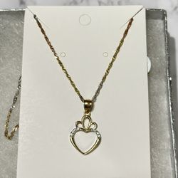 14k Gold Heart Necklace