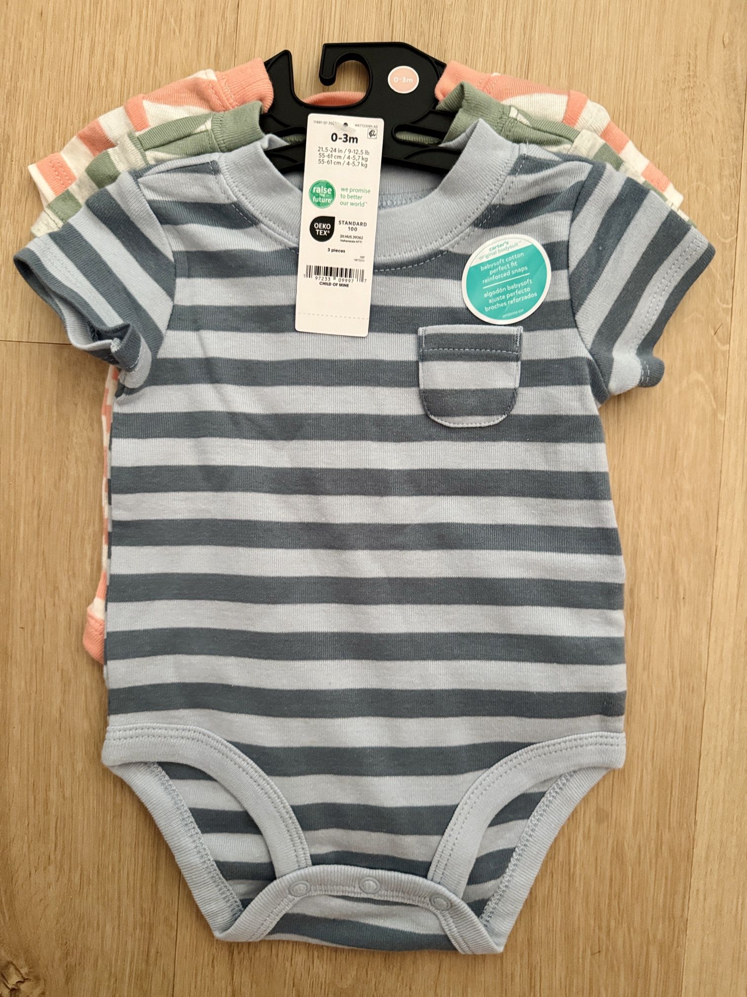 3 Carter's Original Bodysuits/onesies - New With Tags 100% Cotton