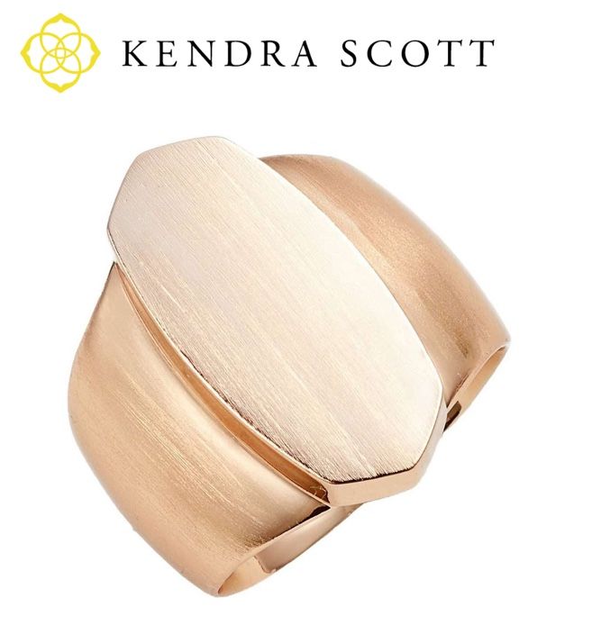 Kendra Scott Reagan gold plated statement cocktail ring size 9