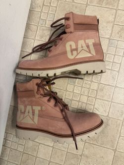 Women’s CAT Pink Work Boots 7.5