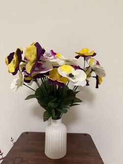 Artificial Pansy Flower Bush Bundle