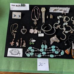 Jewelry $20 Each Sterling Silver Pearls Crystal Sets