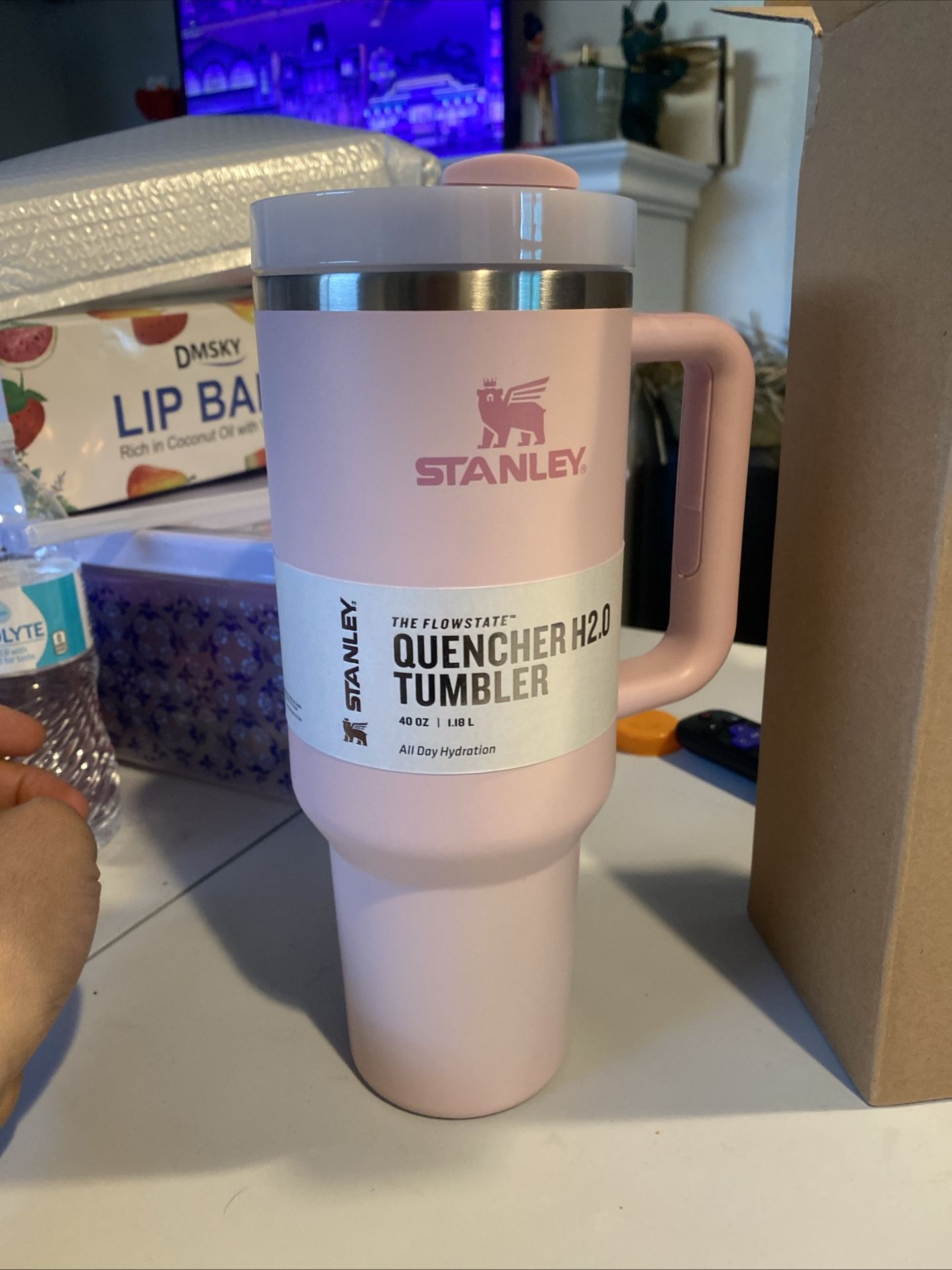 Stanley Quencher H2.0 FlowState 40oz Stainless Steel Tumbler Light Pink