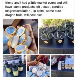 Soaps , Creams , Candles , Plants 