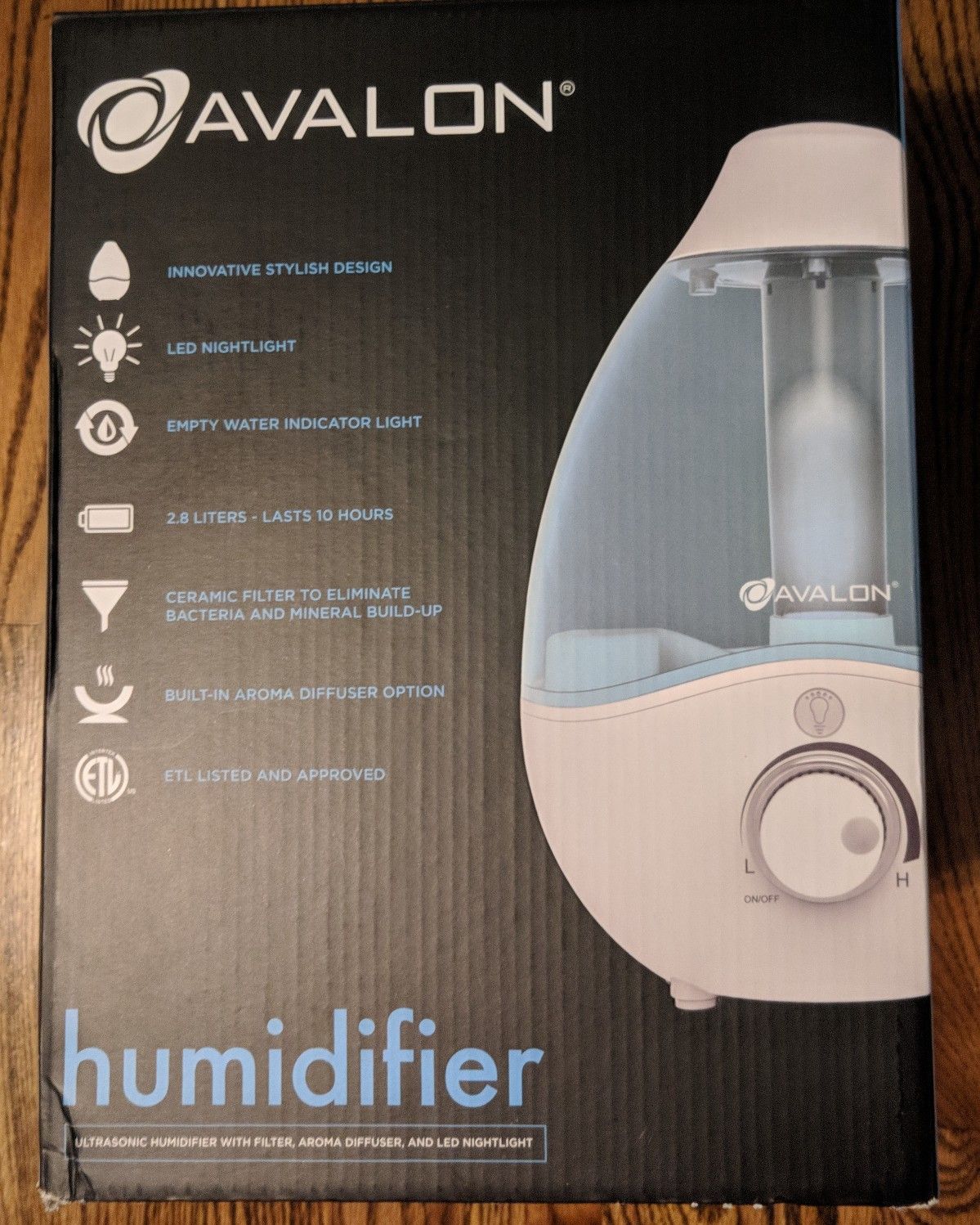 Avalon Premium Cool Mist Humidifier With Aromatherapy Essential Oil Drop NEW