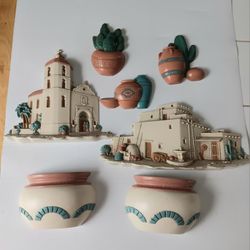 Vintage MCM Southwestern Burwood Wall Art Aztec Home Decor Made In USA