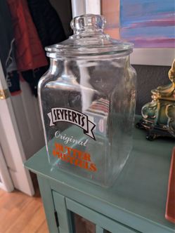 Vintage Seyferts Original Butter Pretzels Glass Jar