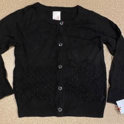 Black Cardigan Sweater Toddlers Size 2T