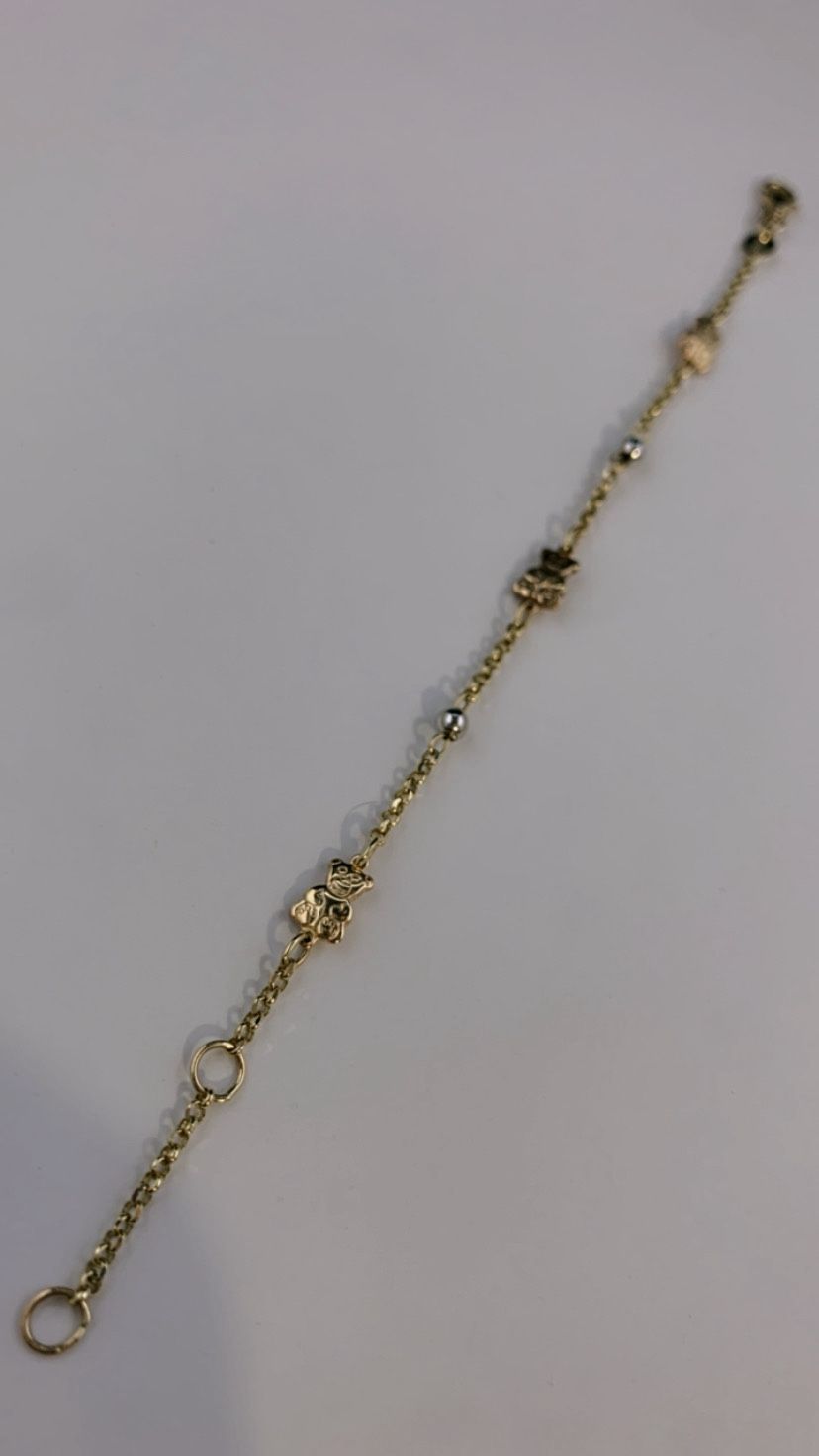 14k Gold Teddy Bear Bracelet,All Products : American Fashion Style Bags On Sale