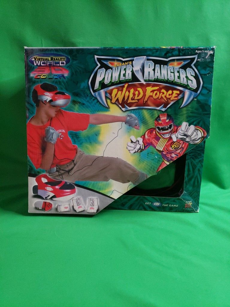 Vintage Power Rangers Wild Force Virtual Reality 3D VR Headset Video Game NIB