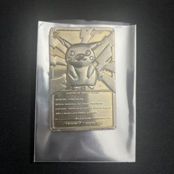 Gold Plated Metal Pikachu 