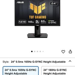 ASUS 165hz 24”