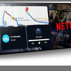 Volam 10.25'' Wireless Carplay Screen For Car Built-In Net-Flix YouTube Apps, Portable Touchscreen Car Stereo With Android Auto, Backup Camera, OTA Up