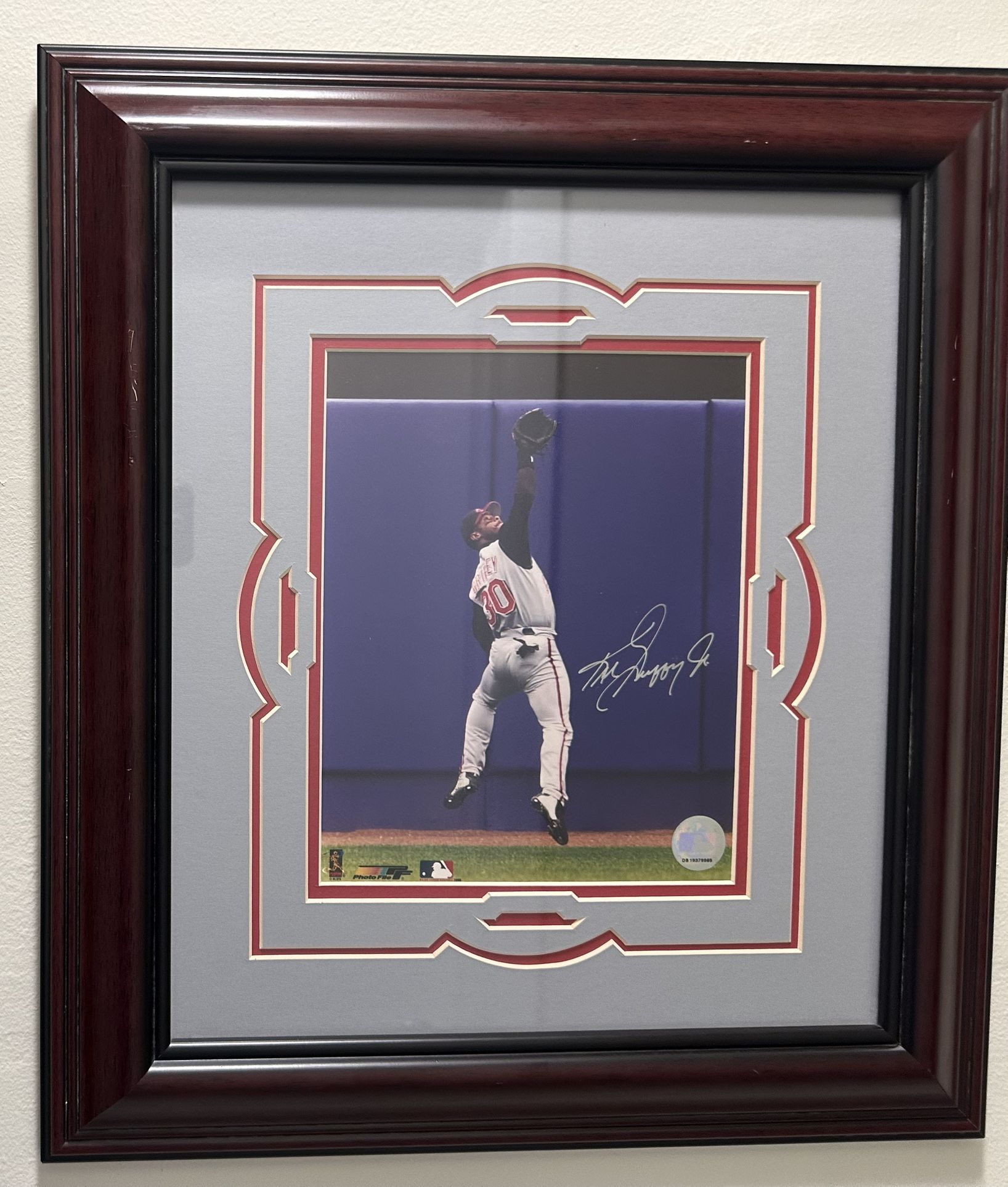 Ken Griffey Jr Signed Auto 8x10 Reds Photo Framed 18x20 w/ COA – Local Pickup Only