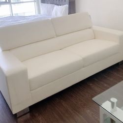 White Leather Couch