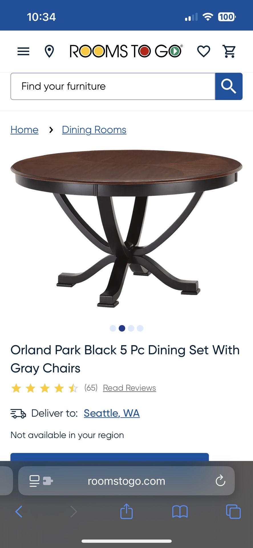 Dining Set With 4 Chairs