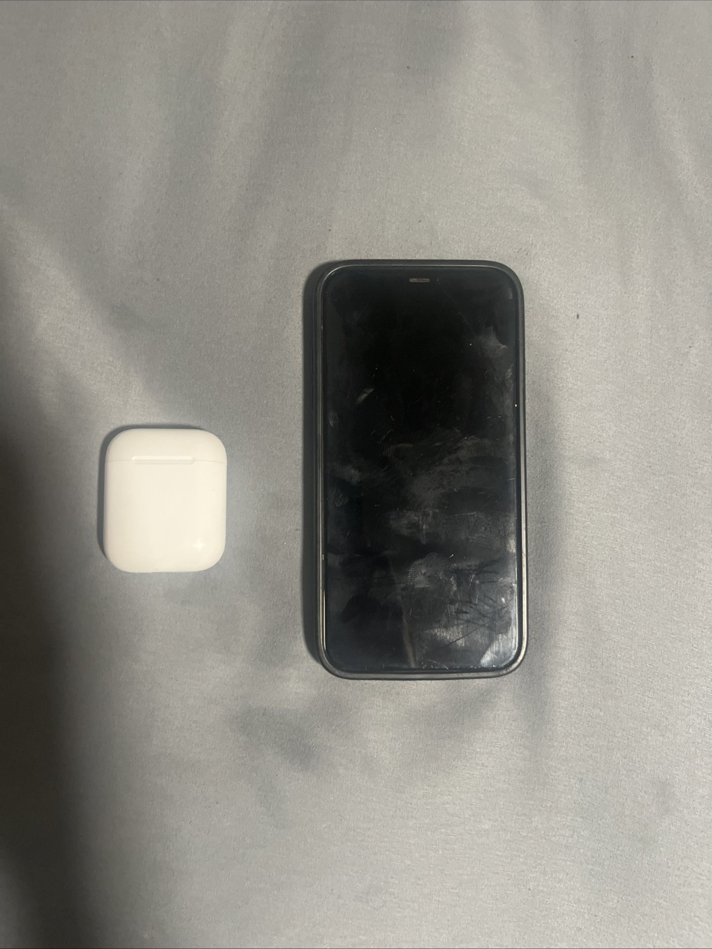 Apple iPhone 11 64GB, Black, Unlocked & Apple Gen 1 Airpods