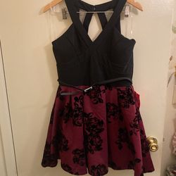 New Black Dress With Flowers 