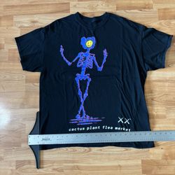 Kaws x Cactus Plant Flea Market Tee cpfm Size XL 100% cotton #kaws #skeleton