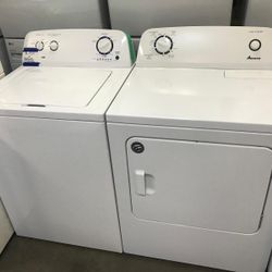 Amana Top Loading Washer With Agitator And Electric 220volt Dryer Set 