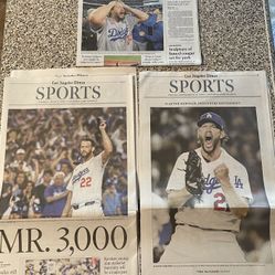 🎁 SET 2025 Dodgers World Series Los Angeles Times Newspapers 