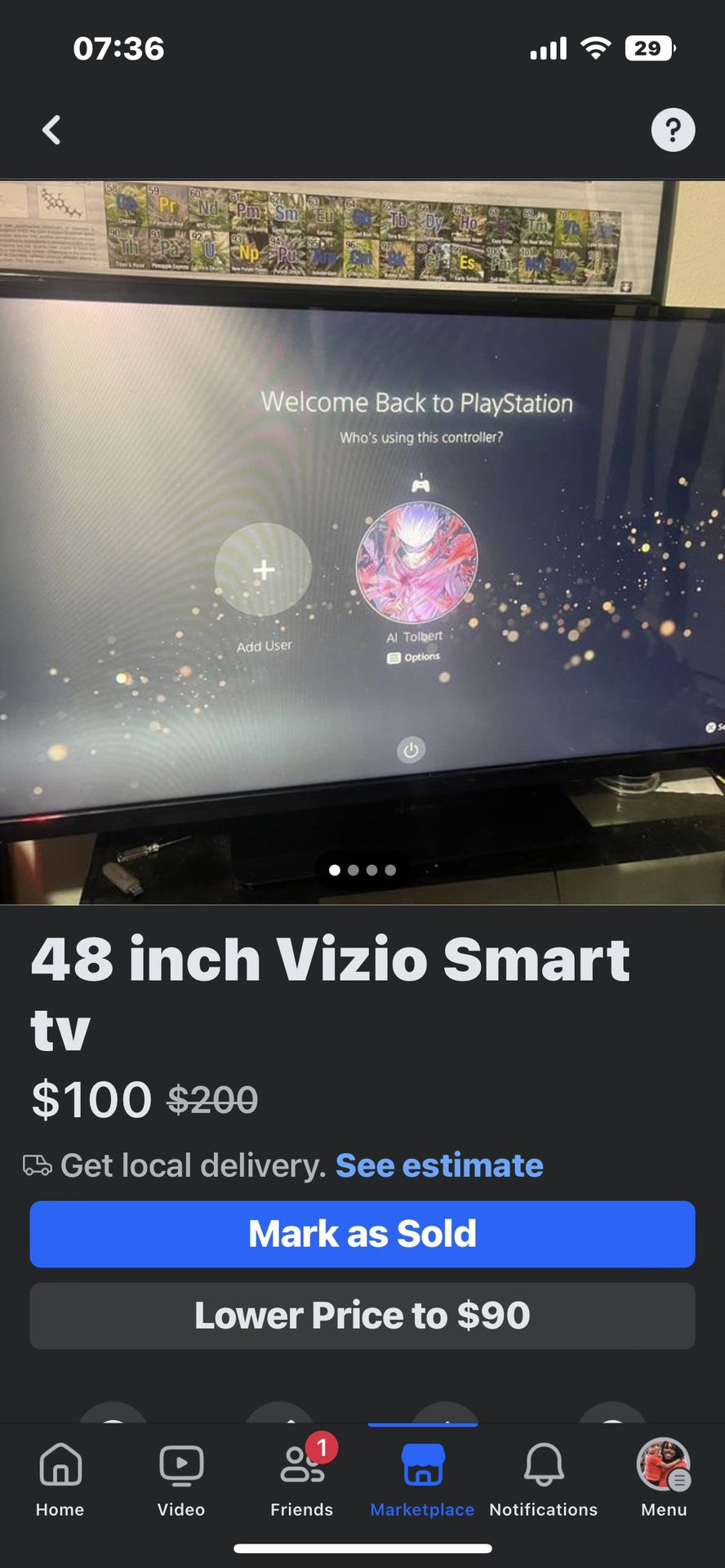 50inch Visio Smart Tv