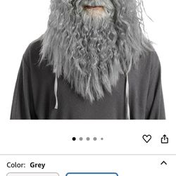 Gray Hair/beard Wig Costume 