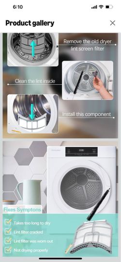 dryer lint filter LG brand