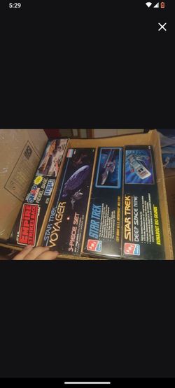 New but boxes open models from Star Trek