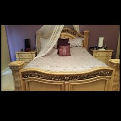 RTG Khaki King Size Bed And TV Armoire