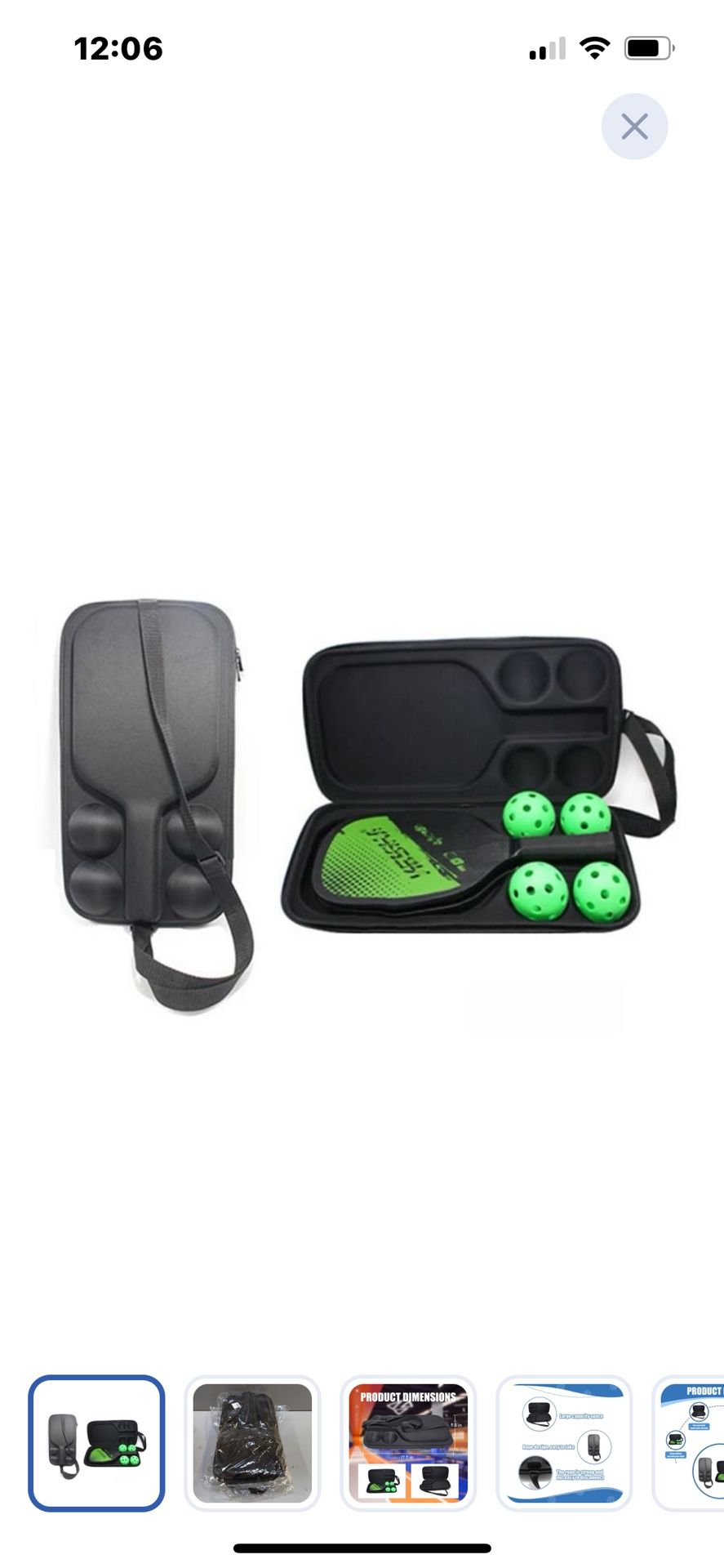 “New”Pickleball,racket,tennis,badminton Backpack(retail$49)(also holds 4 Balls,strap Design(black)